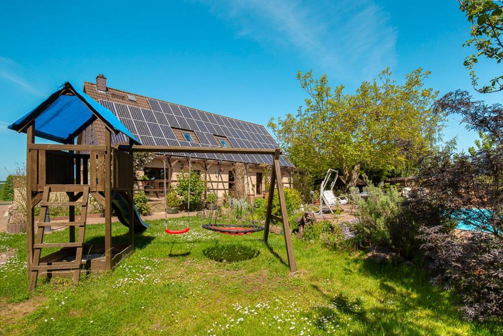 Ferienwohnung Am Walnussbaum Parchtitz Buitenkant foto